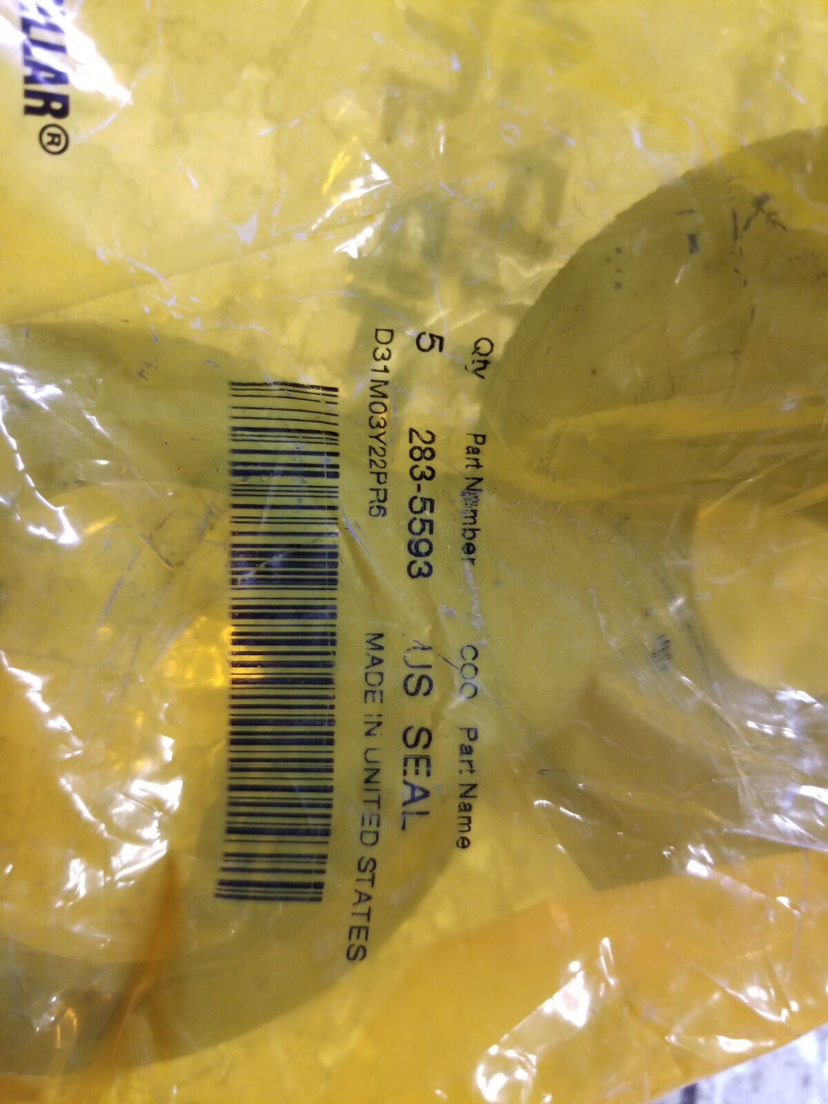 4PC - 283-5593 CAT Steering Cylinder Ball Stud Seal 2835593