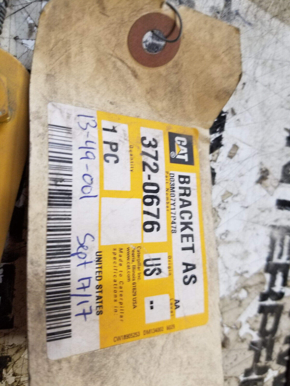 Caterpillar 372-0676 4mm Thick Oil Level Gauge Bracket 3720676