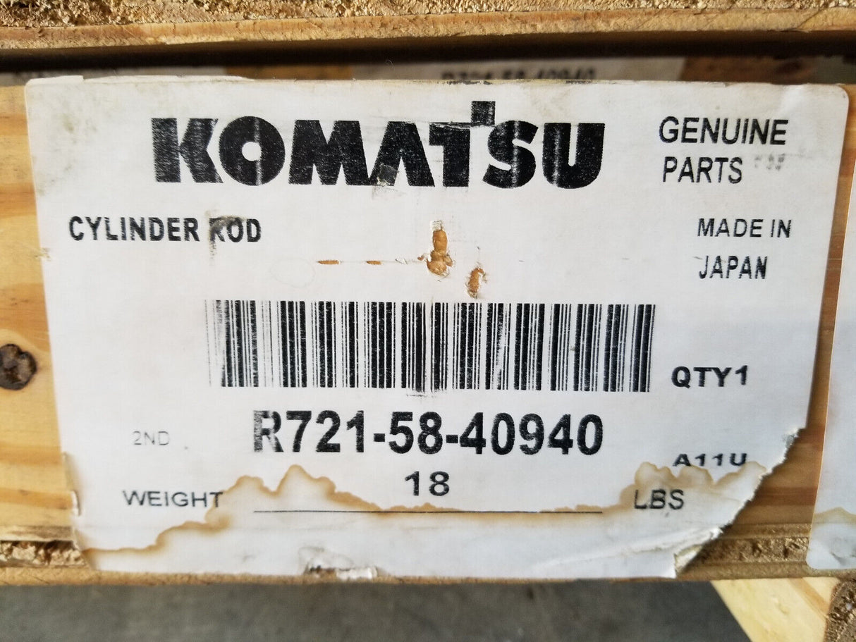 NEW KOMATSU R721-58-40940 CYLINDER ROD 2100004 867666