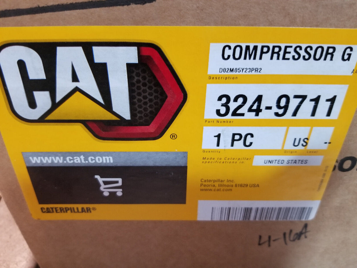 324-9711 Genuine OEM CATERPILLAR AC COMPRESSOR
