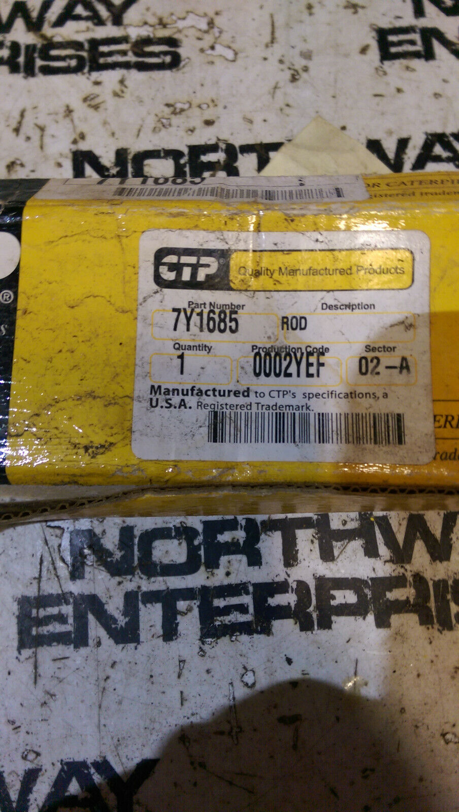 CTP 7Y1685 Track Adjuster Bolt / Rod Fits Caterpillar Fits CAT