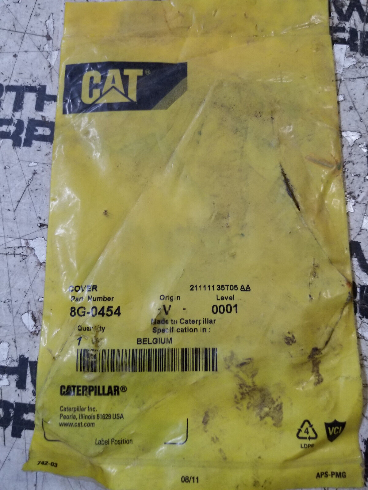 CAT 8G-0454 COVER 8G0454