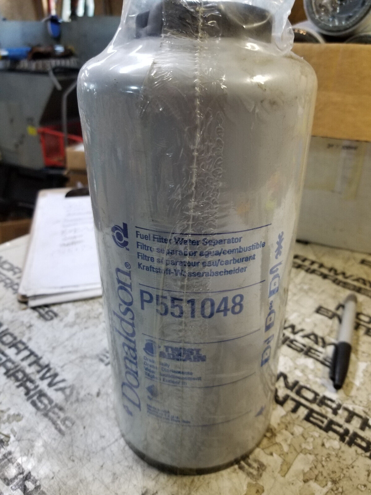 LOT OF 4PC - Donaldson Fuel Filter Water Separator Spin-on Twist&drain- P551048
