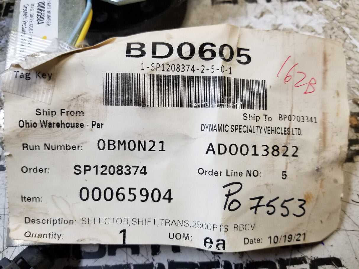 00065904 SELECTOR SHIFT TRANSMISSION A2000 ALLSION 2500PTS BBCV