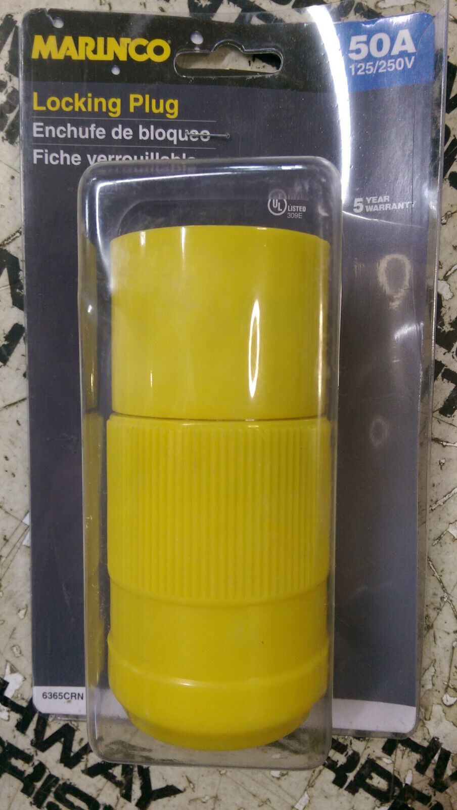 6365CRN Marinco 6365CRN 50A 125/250V Locking Plug