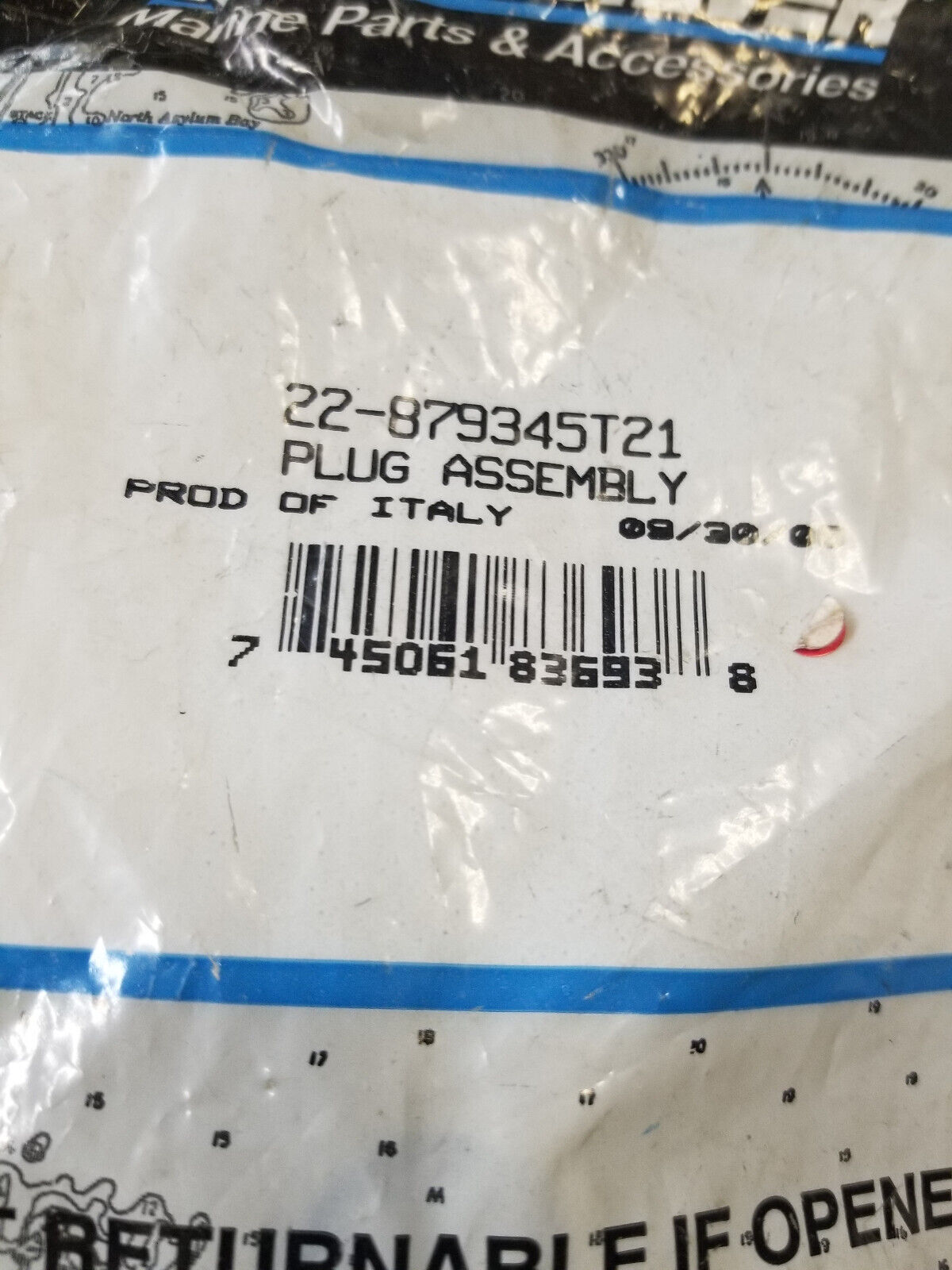 22-879345T21 Mercury Quicksilver Plug Assembly