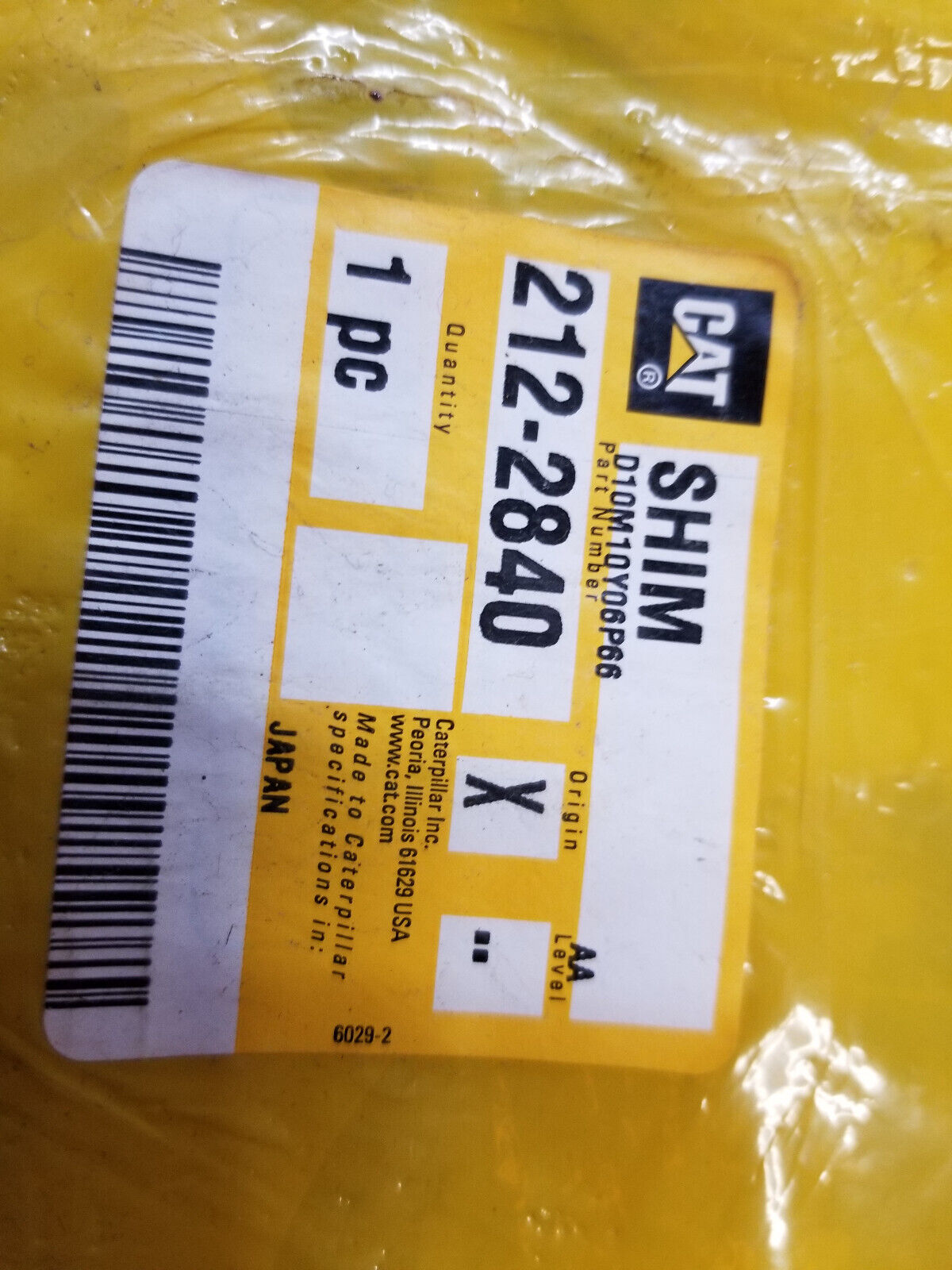 CAT SHIM 212-2840 4TAB 2122840