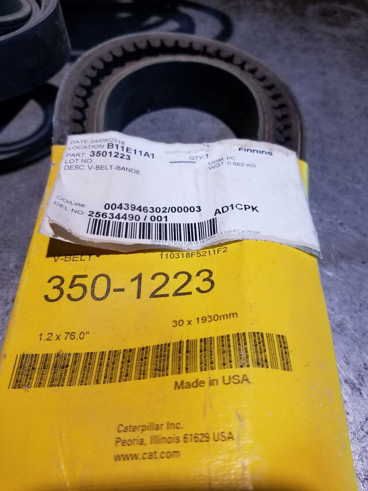 OEM CAT 350-1223 BELT 3501223