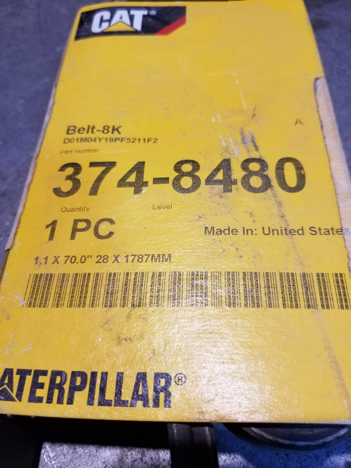 374-8480 CAT 1787mm Long Ribbed Belt 3748480