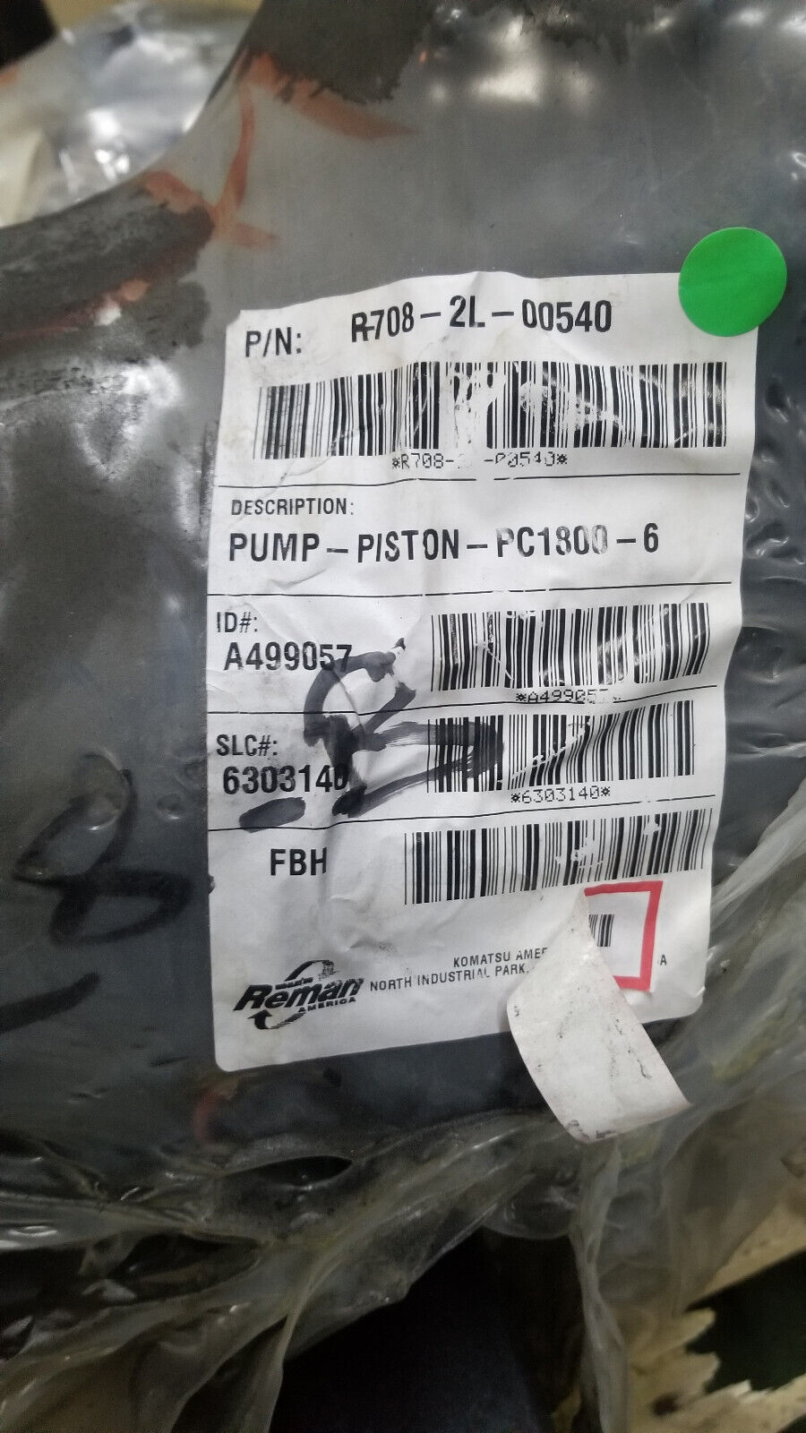 Komatsu R708-2L-00540 - Pump HYD Piston - PC1800-6 - R7082L00540 - Tractor Parts