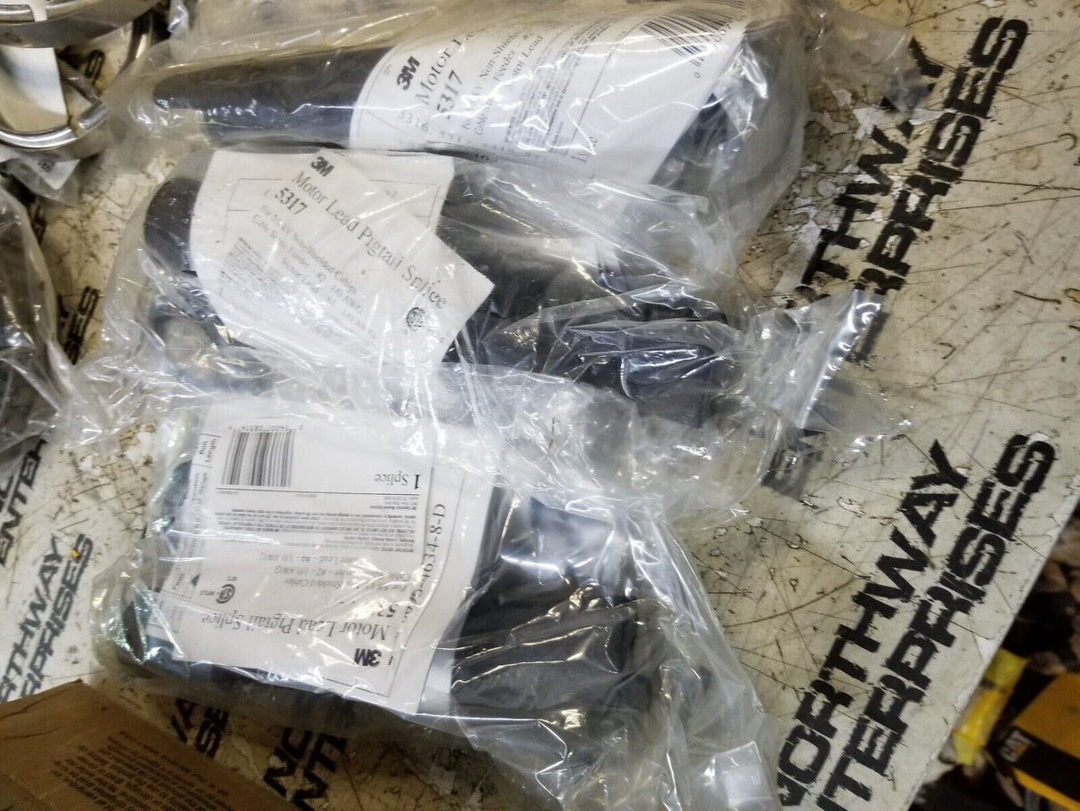 BOX OF 3 - 3M 5317 MOTOR LEAD PIGTAIL SPLICE FOR 5/8KV NON SHIELDED CABLES NEW