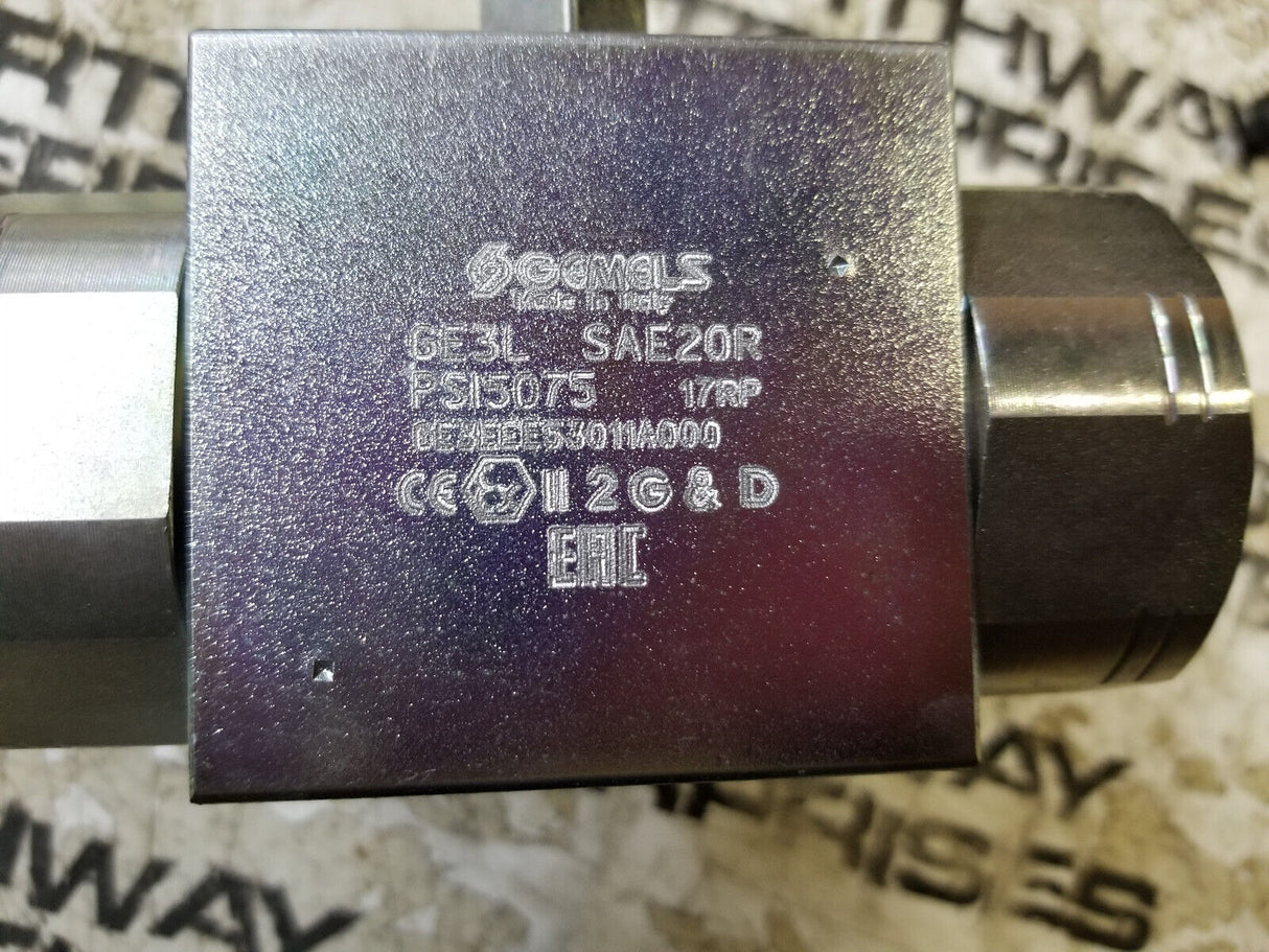 GE3L SAE20R DN25 1111AB 5075PSI : Gemels Ball Valve, 3-Way, 5075psi, 320184379