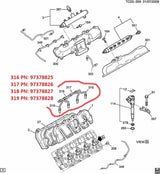 04 05 2004 2005 Chevy GMC 6.6 LLY Duramax Fuel Injector Lines RH OR LH