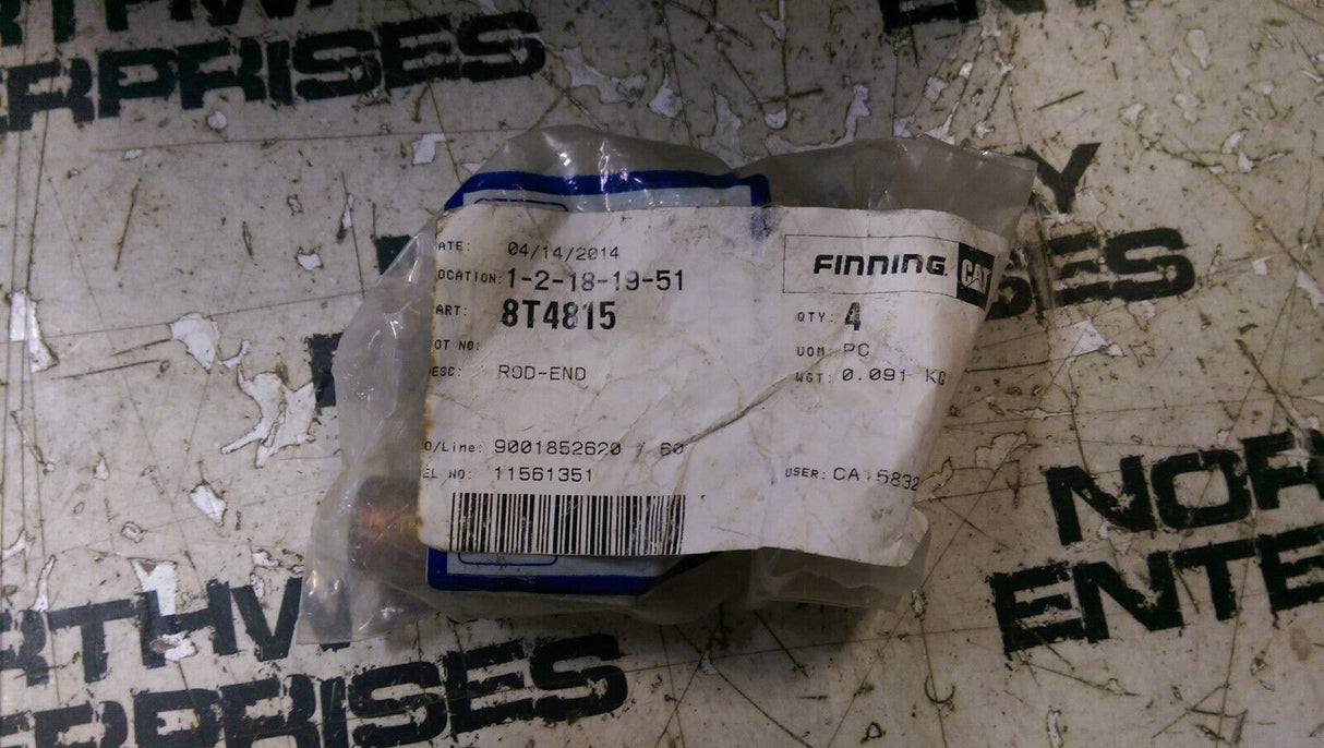 LOT OF 4PC CAT 8T4815 ROD END 8T4-815