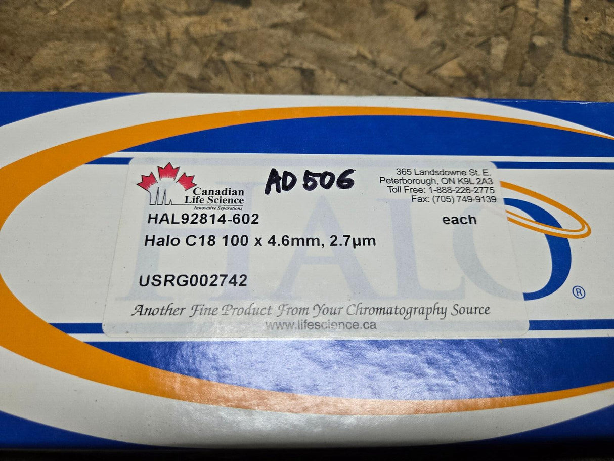 HALO 92814-602 C18 2.7 m, 100 x 4.6 mm HPLC Column AD506