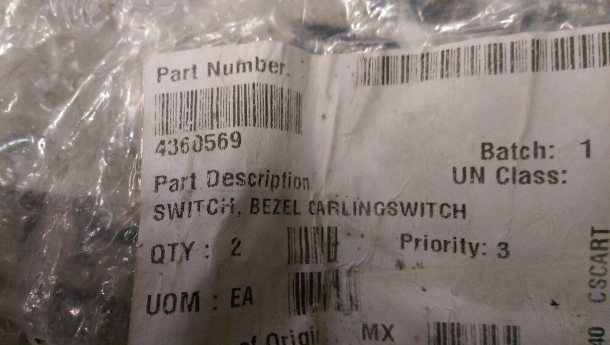 2- -SWITCH, BEZEL CARLINGSWITCH | Part #4360569