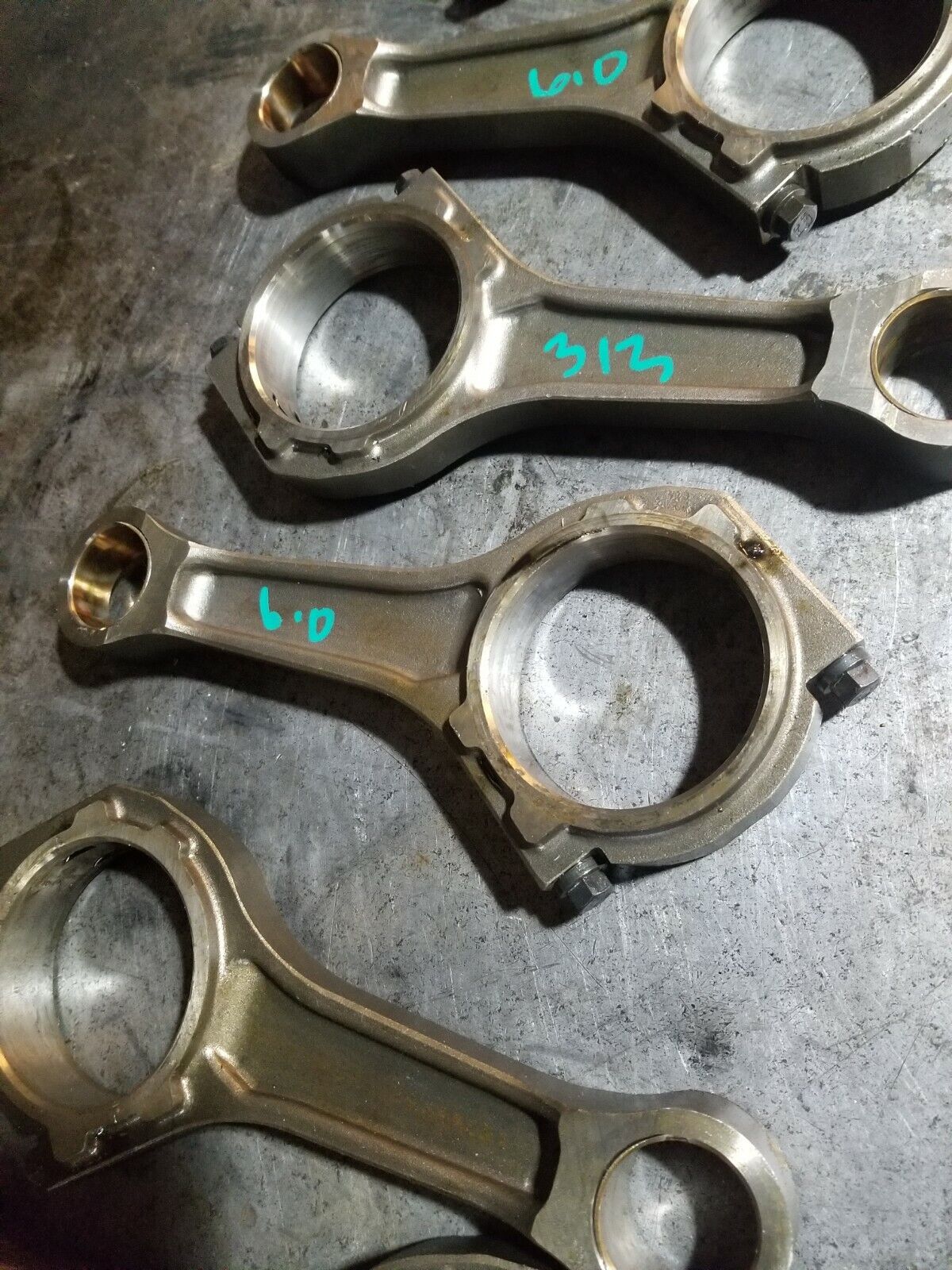 2003-2010 6.0l Powerstroke Used Connecting Rod Set of 8 6E7Z-6200-A