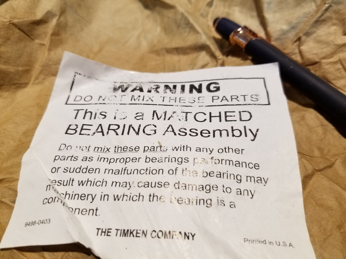 Timken 755/752 Tapered Roller Bearing 752 Bearing Cup 755 Bearing Cone SET