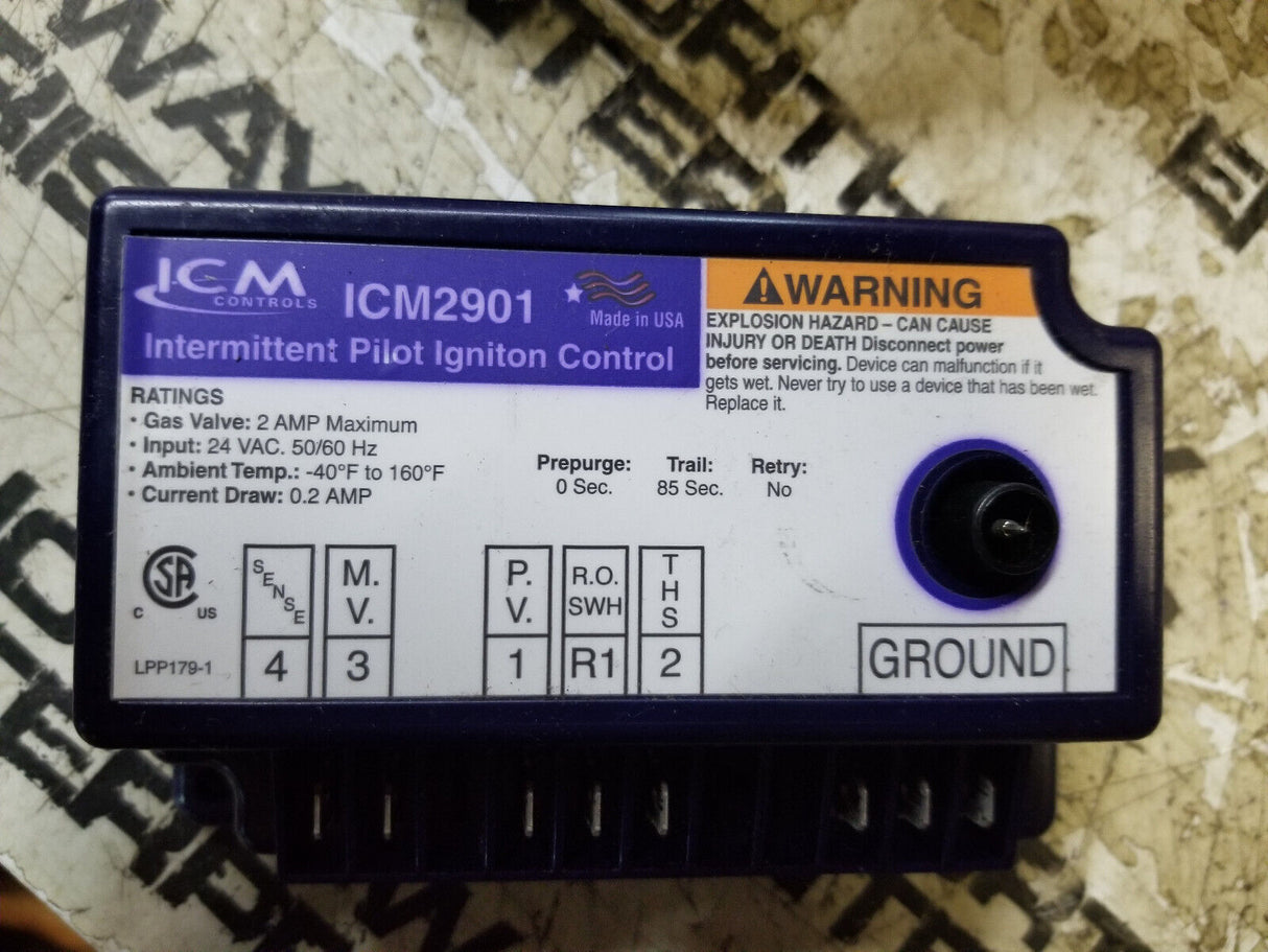 ICM2901-INTERMITTENT PILOT IGNITION CONTROL(REPLACES JOHNSON CONTROLS-G770RJA-1)