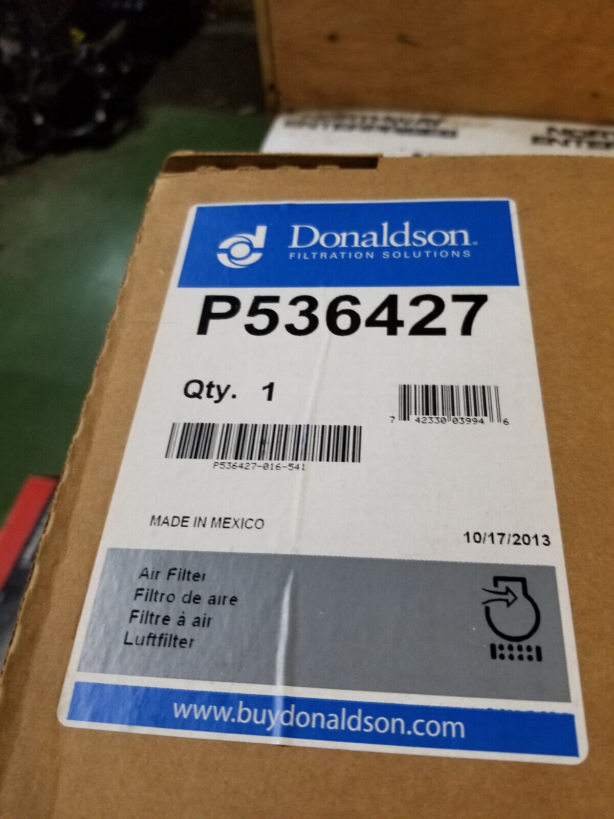 Donaldson Air Filter Panel Engine- P536427