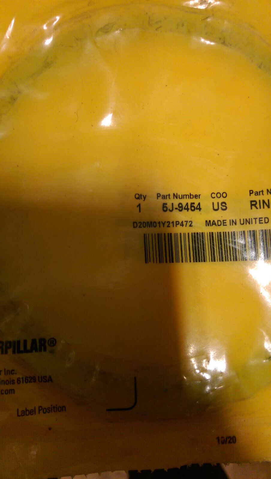 CATERPILLAR 5J-9454: Internal Snap Ring