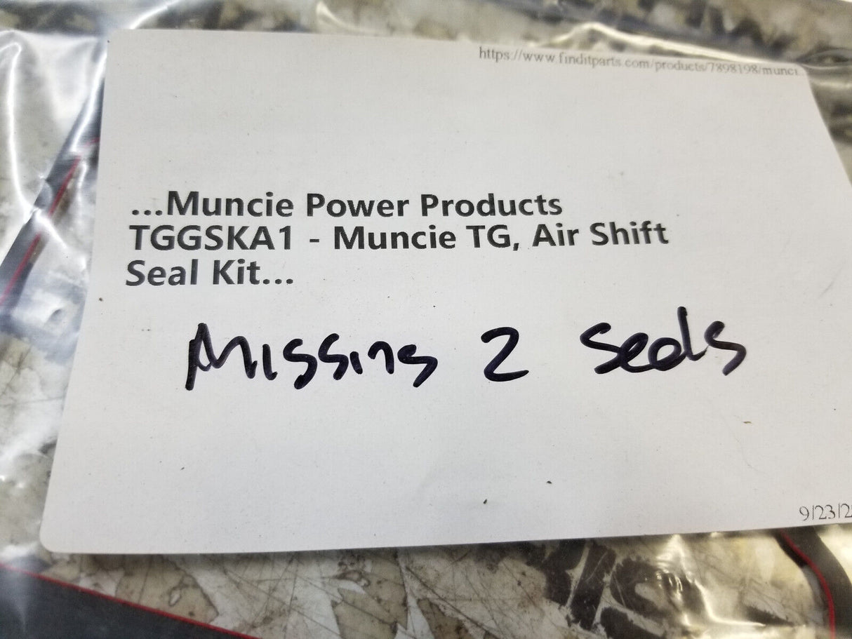 Muncie TGGSKA1 AIR SHIFT Seal Kit MUNCIE PTO TG Series (missing 2 seals)
