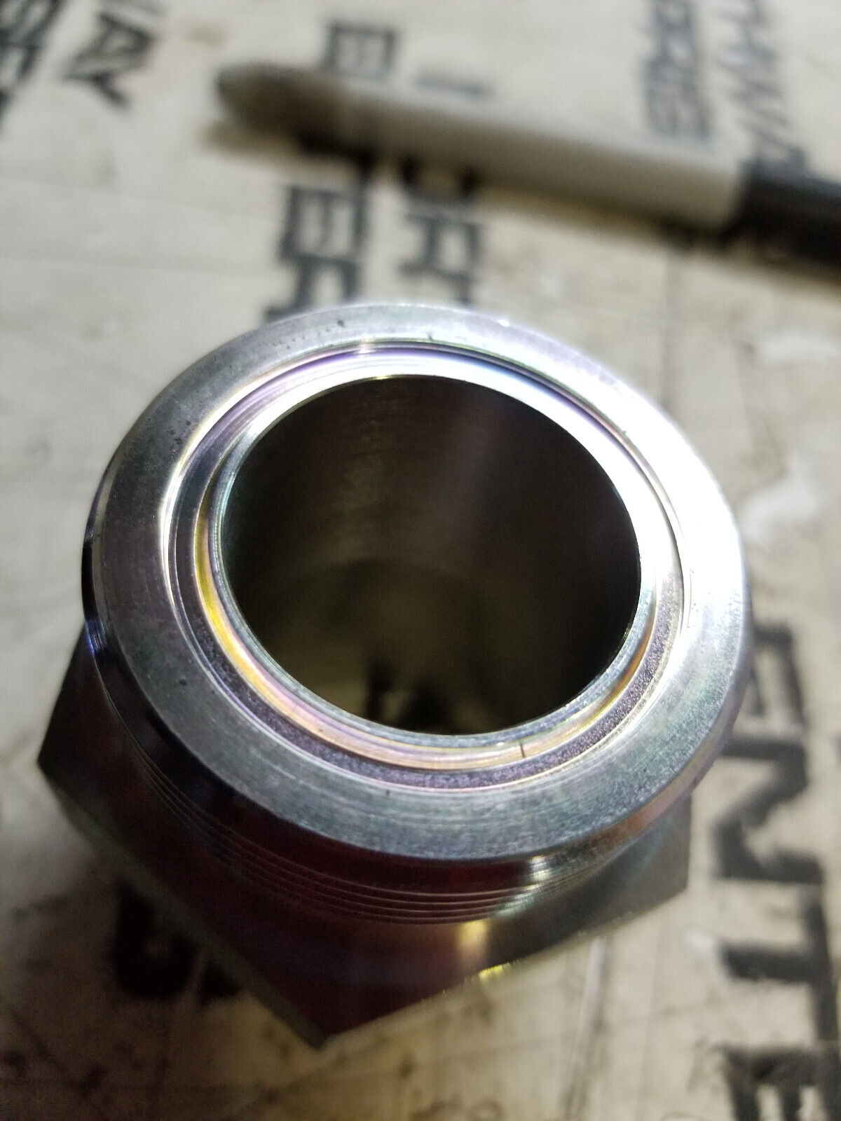 8T-3611 52 mm Long Remote oil filter straight adapters(ORFS to STOR)