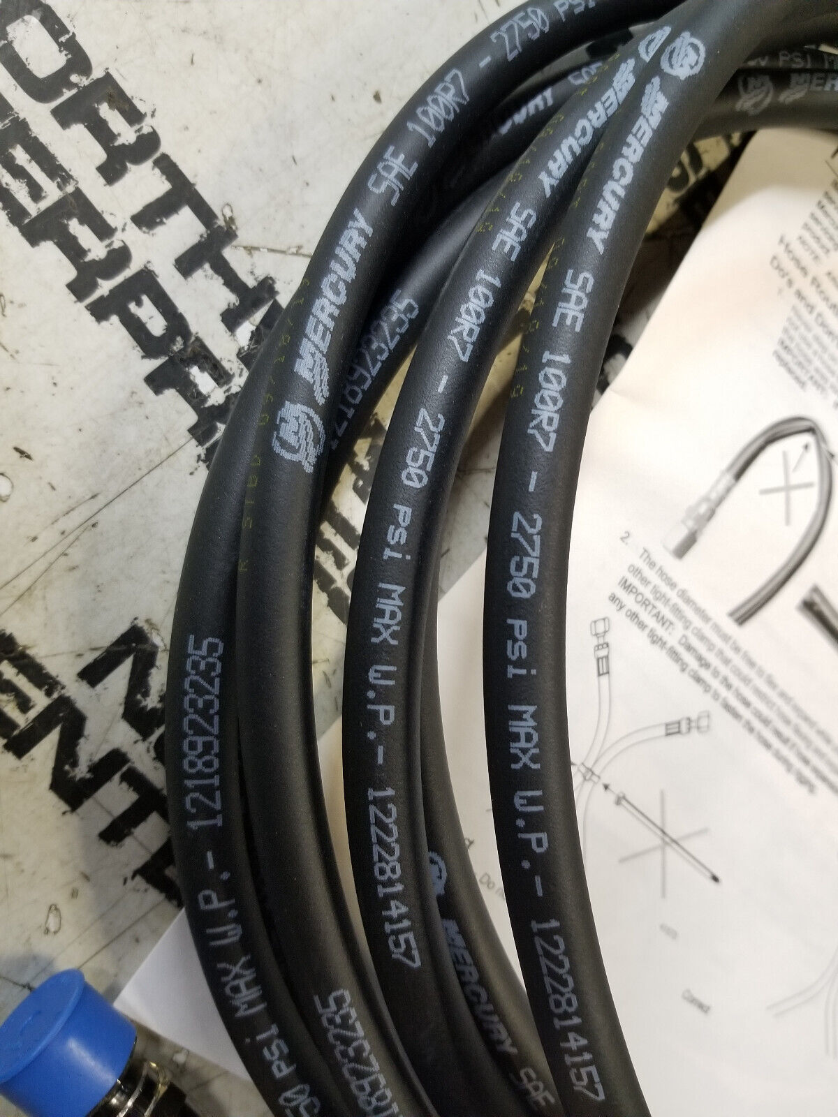 MERCURY 8M0046921 10' FOOT HYDRAULIC STEERING HOSE KIT