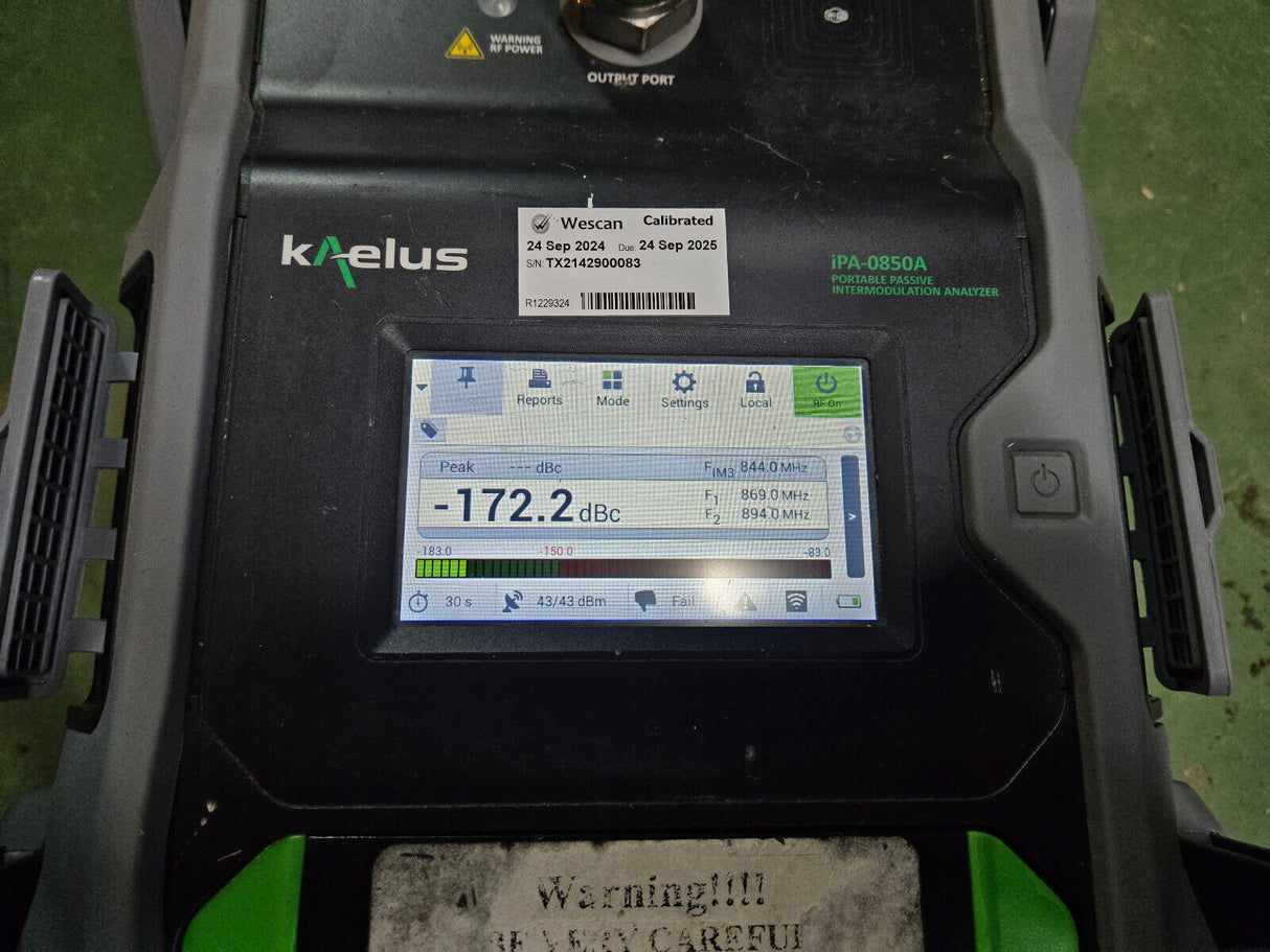 Kaelus IPA-0850A Portable Battery Powered PIM Test Analyzer - Freshly Calibrated