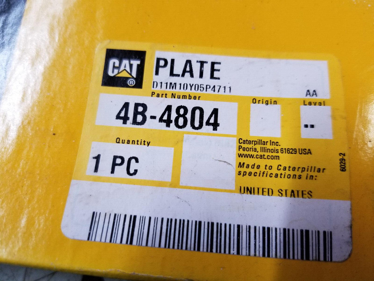 GENUINE 4B-4804 CAT PLATE FITS PIPELAYER 561B 561D 561C 4B-4804