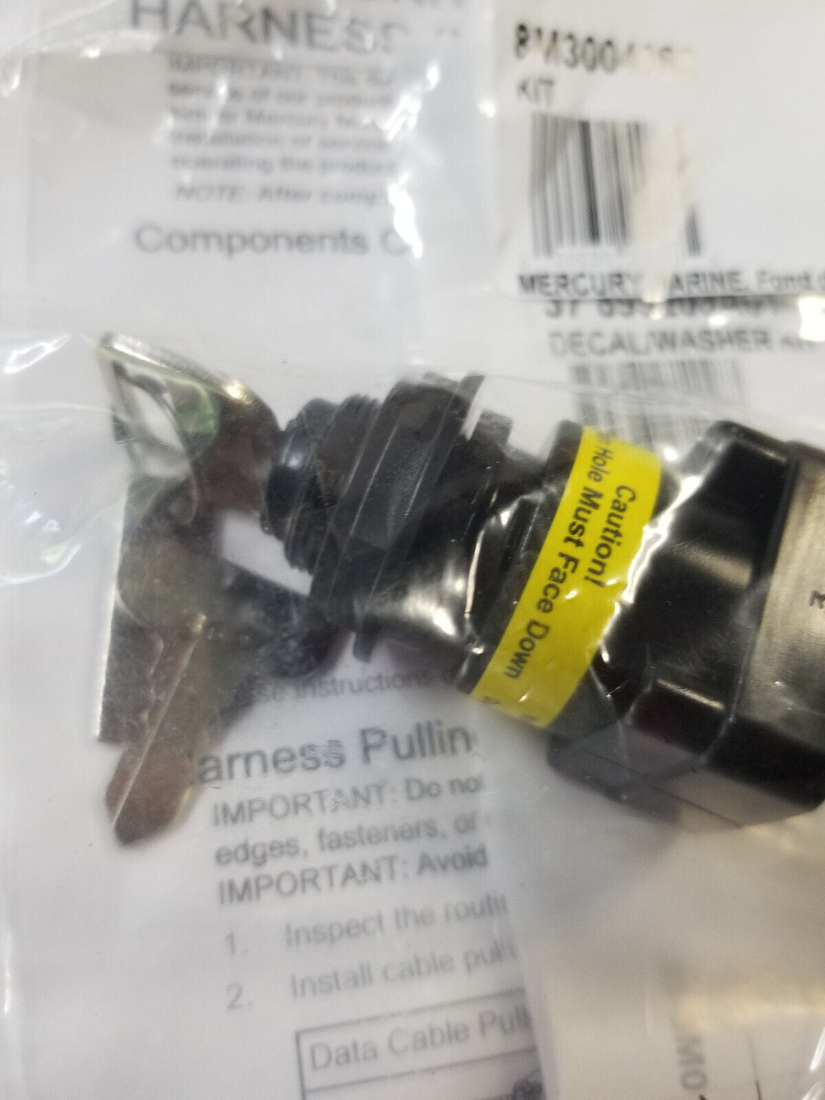 Mercury Mercruiser Quicksilver 84-896537K15 Harness/Key SwItch 896537K15