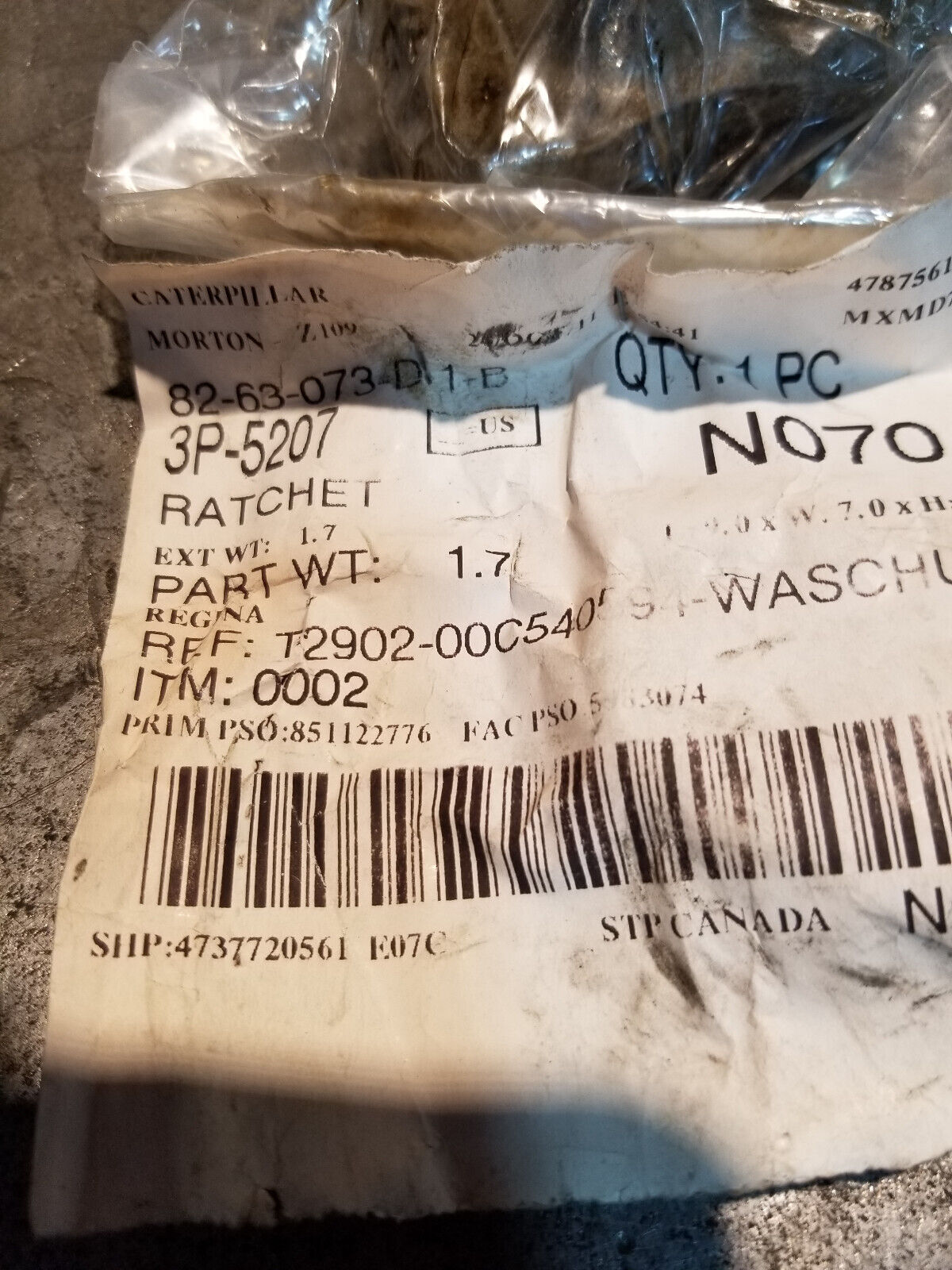 GENUINE CAT 3P-5207 RATCHET 3P5207