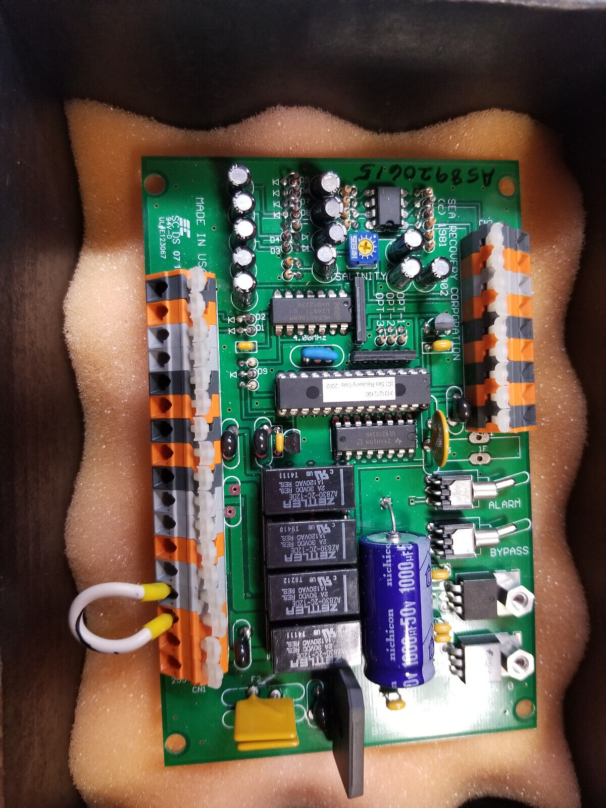 B596800001 SEA RECOVERY CORPORATION MAIN CONTROL PCB ASSEMBLY 3131321300