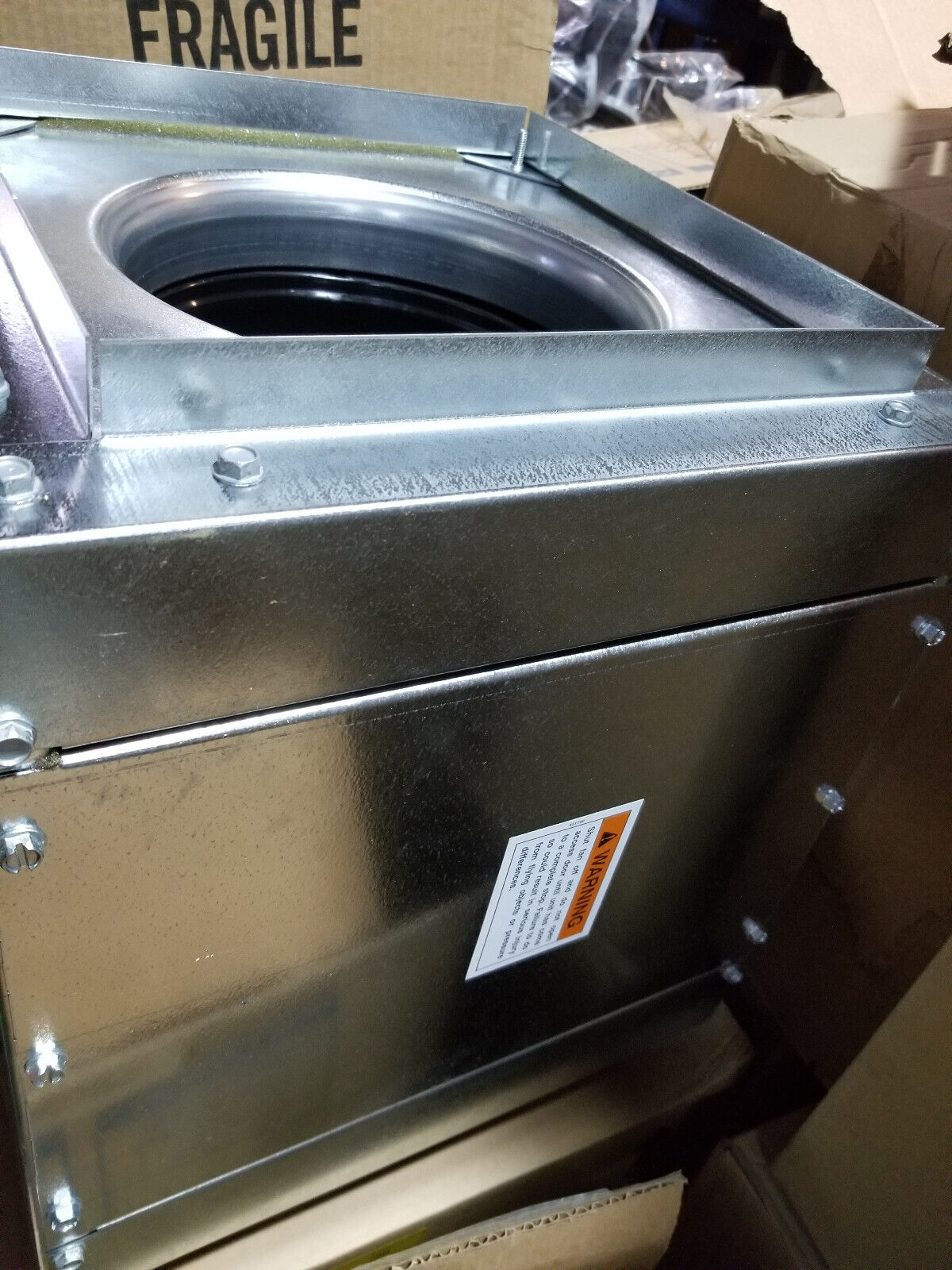 GREENHECK Centrifugal Inline Fan, EF 175CFM SQ-80-G-X