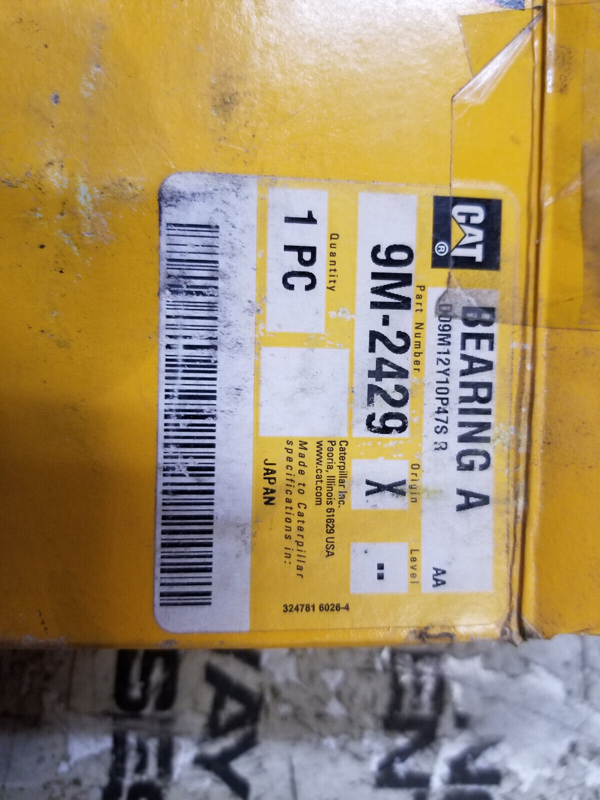 CATERPILLAR BEARING ASSEMBLY 9M-2429 9M2429