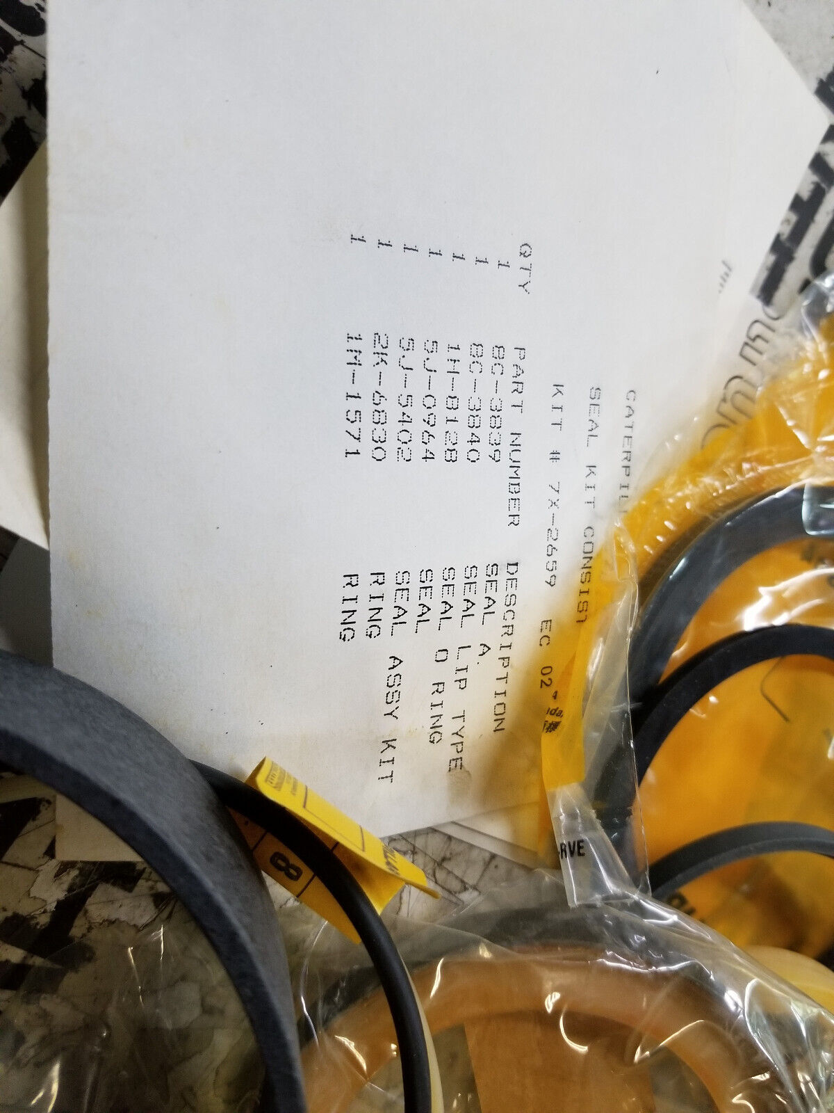 GENUINE 7X-2659 CAT SEAL KIT 7X2659