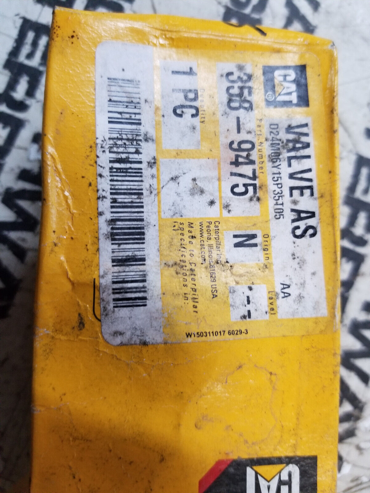 CATERPILLAR VALVE 358-9475 3589475