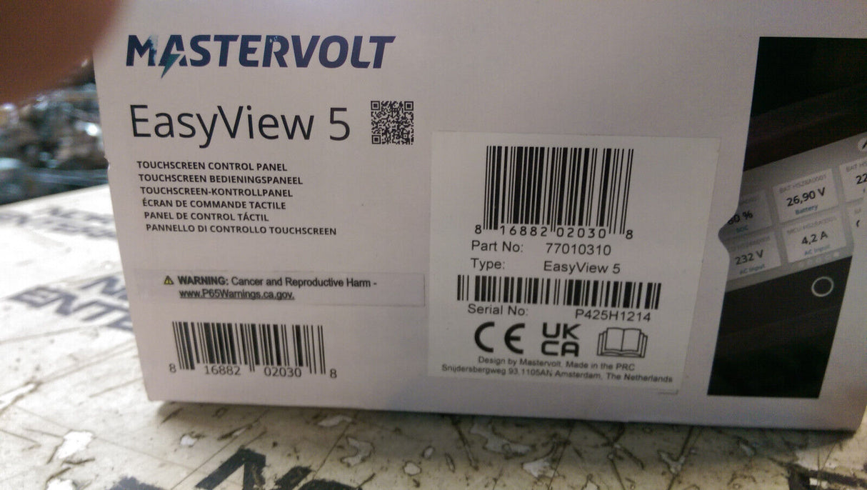 Mastervolt Easyview 5" Touch Screen Control Panel 77010310