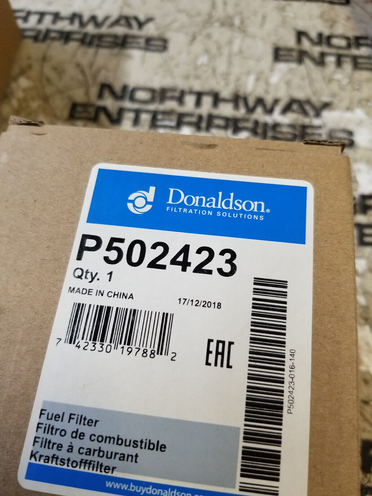 P502423 DONALDSON FUEL FILTER