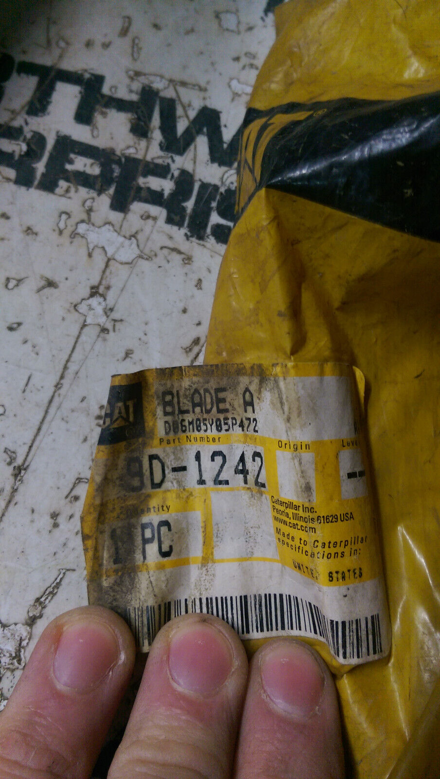 9D-1242 CATERPILLAR BLADE 9D1242