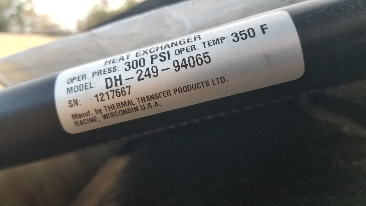 DH-249-94065 THERMAL TRANSFER PRODUCTS HEAT EXCHANGER OIL COOLER DH-249