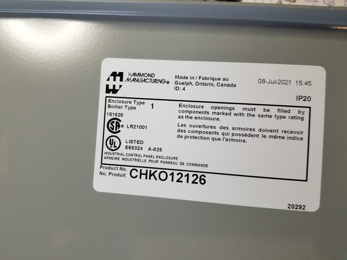HAMMOND CHK012126 JUNCTION BOX