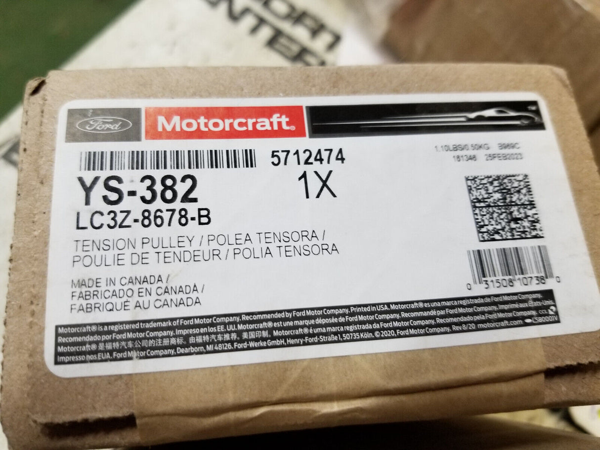 Accessory Drive Belt Idler Pulley Left Lower Motorcraft YS-382 LC3Z-8678-B