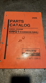 2005 Isuzu 6WG1 Diesel Engine Parts Catalog Manual 1-8871-1008-0