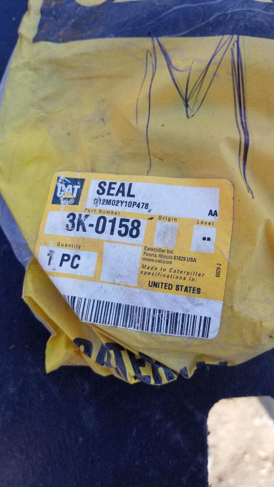 CATERPILLAR 3K-0158: SEAL-LIP TYPE