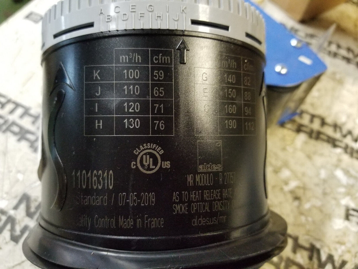 11016310  5" (125 mm) 60-110 CFM (100-190 m3/h) Adjustable Constant Airflow Reg