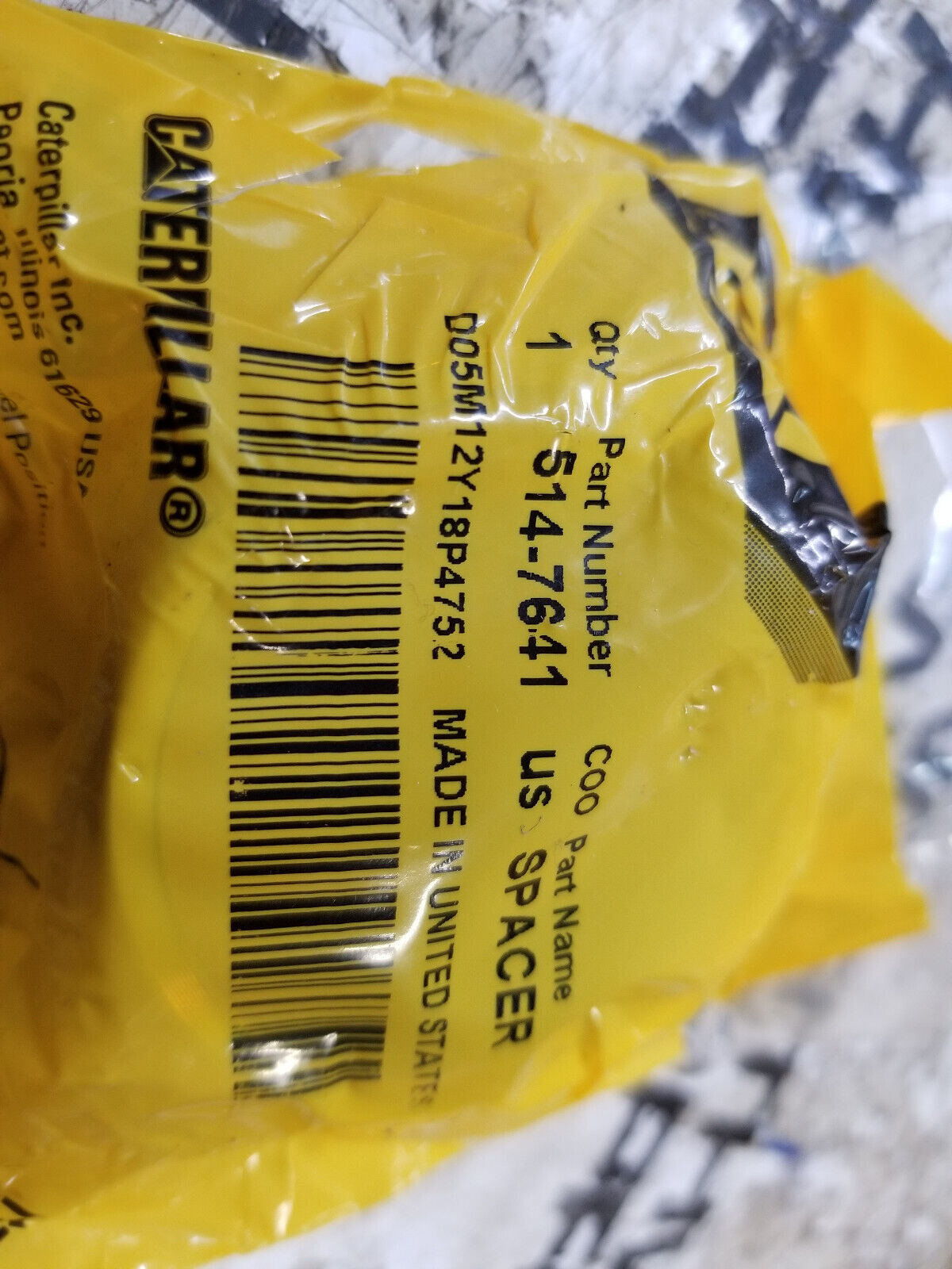 514-7641 Caterpillar 5147641 3.18mm Thick C-Frame Spacer