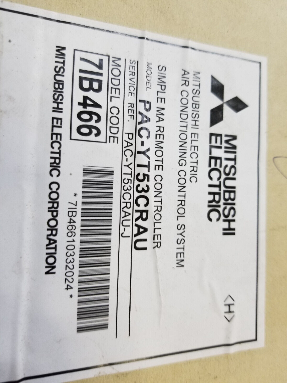MITSUBISHI PAZ-YT53CRAU REMOTE