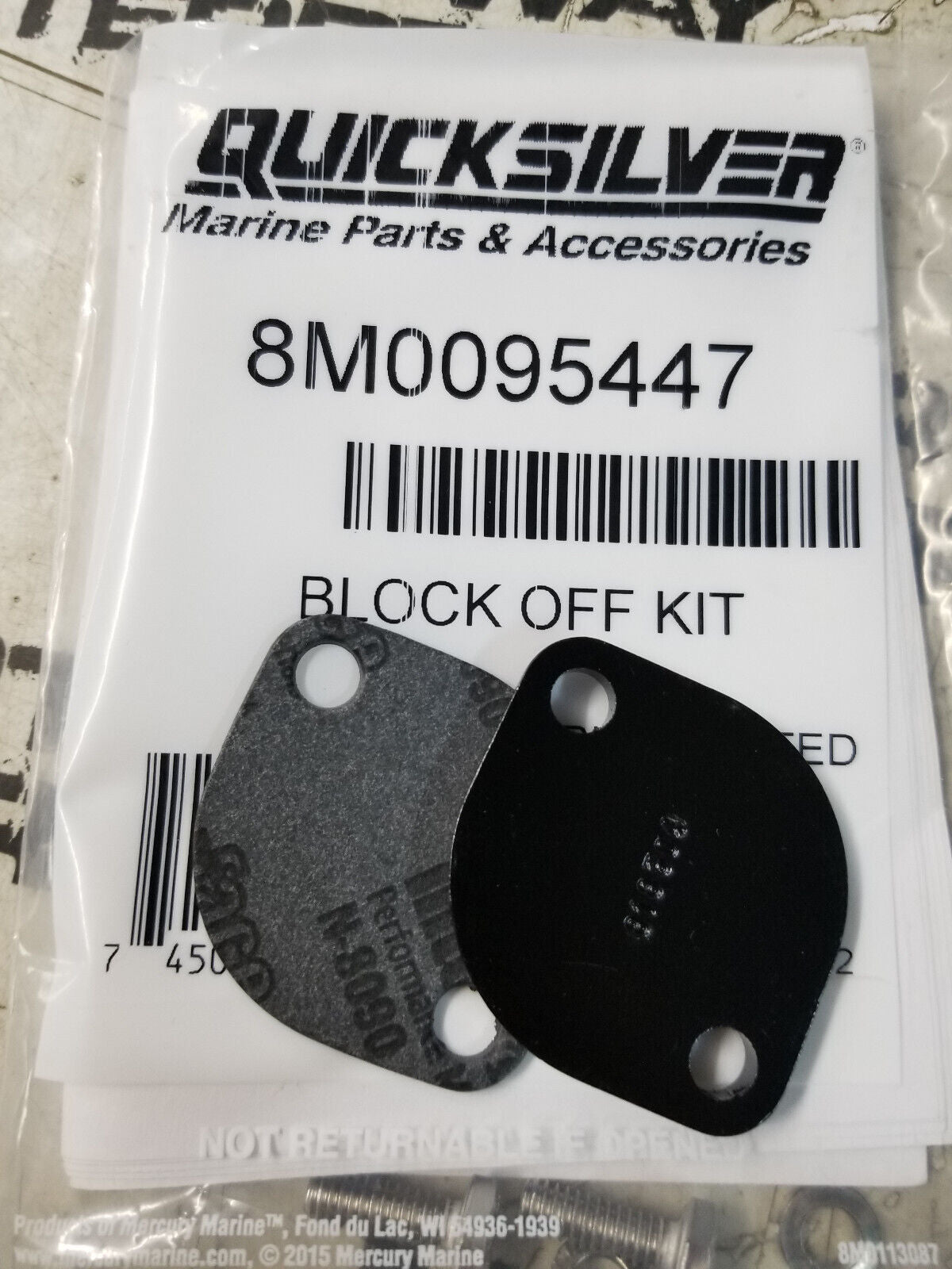 Mercury Quicksilver Bravo Gimbal Water Intake Block Off Plate 8M0095447