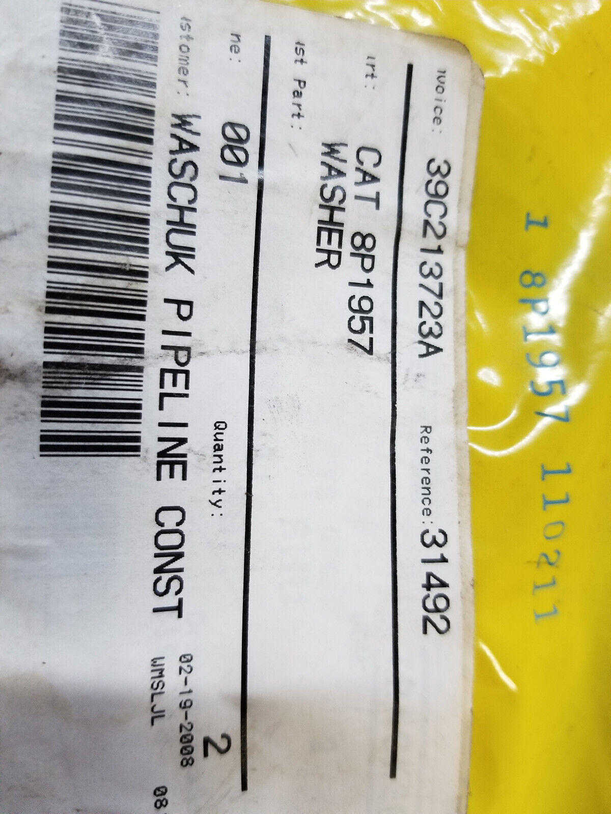 GENUWINE CAT 8P-1957 8P1957 WASHER